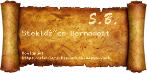 Steklács Bernadett névjegykártya